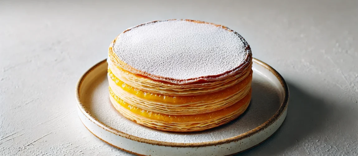 Bolo de Discos, la Joya Culinaria de Arcos de Valdevez, pastel de varias capas con azúcar glas espolvoreado por encima.