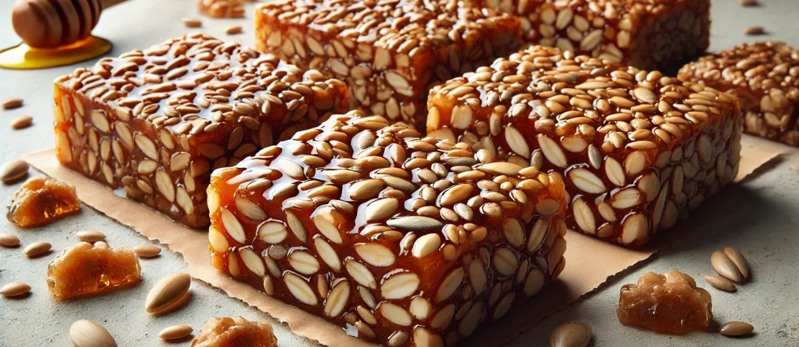 Pasteli, barras de semillas de sésamo y miel griegas.